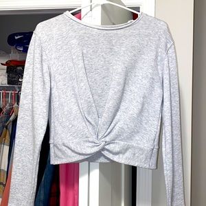 Aerie cross crop knit sweater